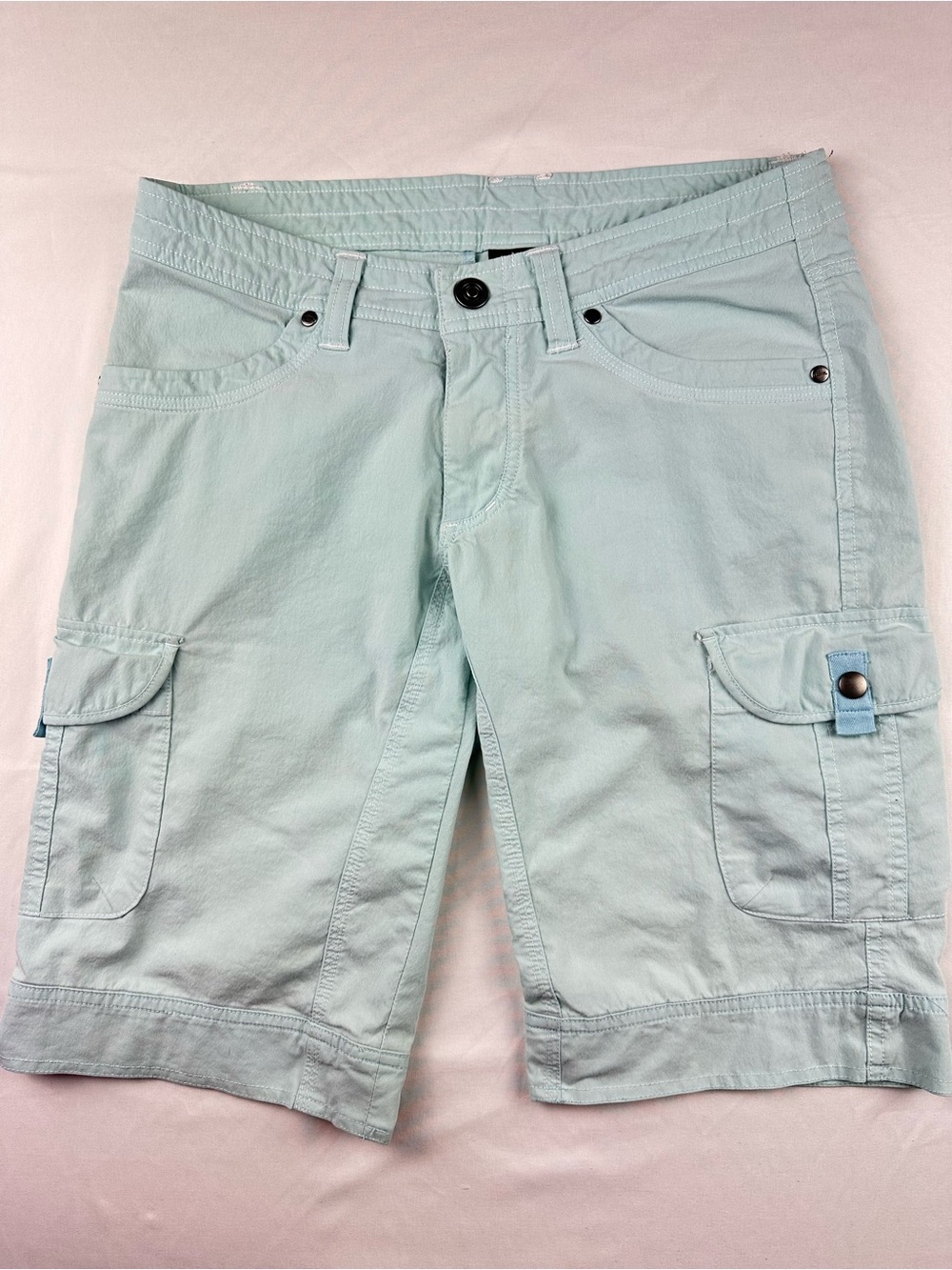 KUHL Womens Cargo Shorts Mint Green Gorpcore Trail Hiking Utility Bermuda Sz 4